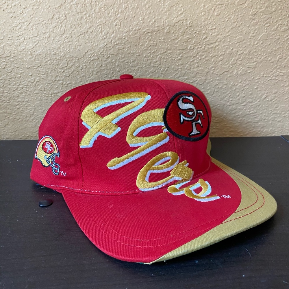 NINERS SCRIPT STRAP BACK FLAME